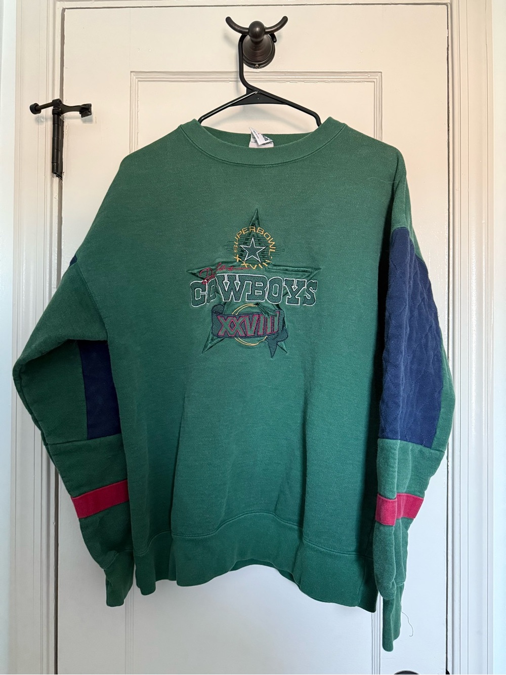 Green Cowboys Embroidered Crewneck Sweatshirt